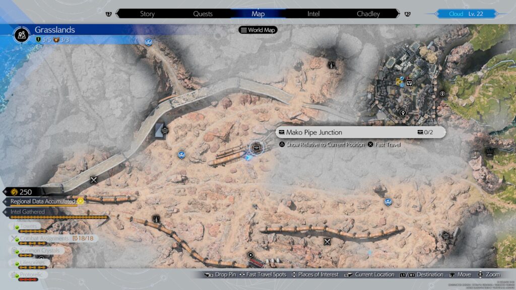 Mako Pipe Junction Cache Loation Map