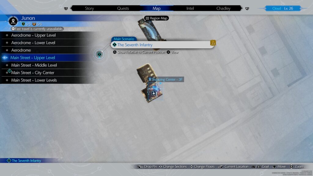 Seventh infantry Item shop location map