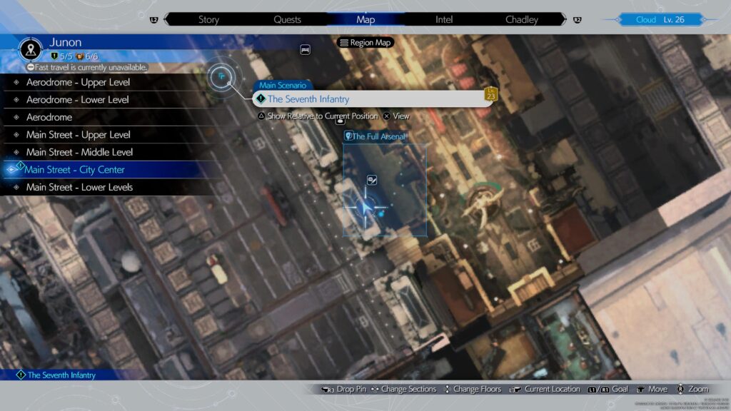 The Full Arsenal Location Map