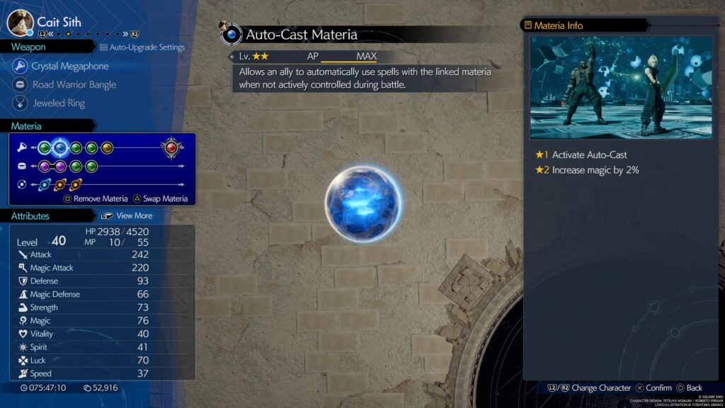 Final Fantasy VII Rebirth Auto-Cast Materia