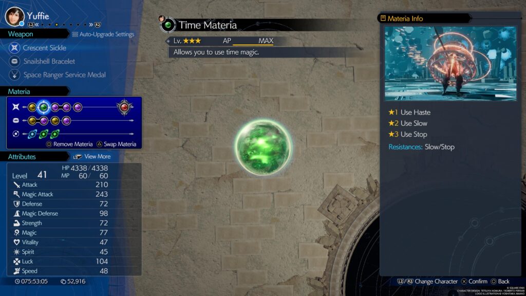 Final Fantasy VII Rebirth Time Materia