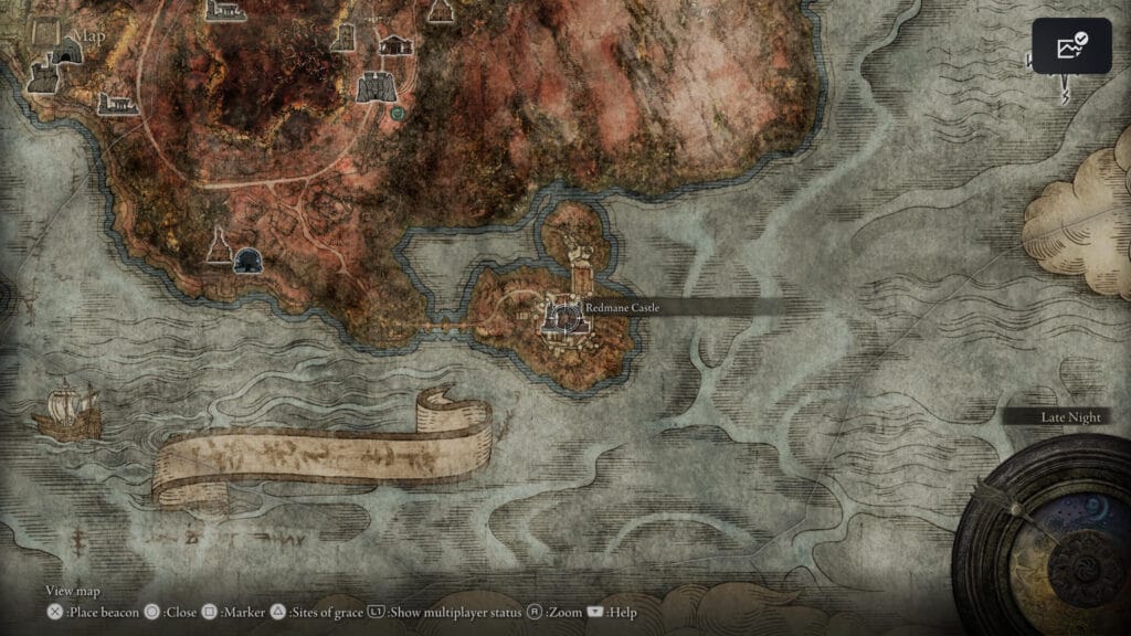 Redmane Castle Location