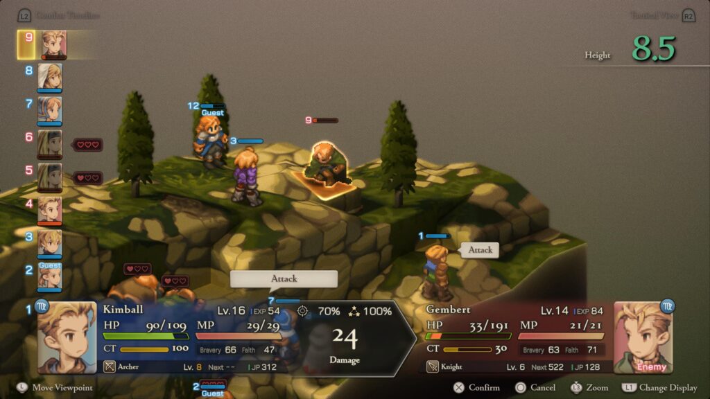 Final Fantasy Tactics Battle UI